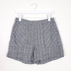 Ellen Tracy Linen Plaid Shorts